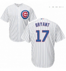 Youth Majestic Chicago Cubs 17 Kris Bryant Authentic White Home Cool Base MLB Jersey