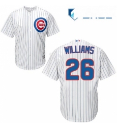 Youth Majestic Chicago Cubs 26 Billy Williams Authentic White Home Cool Base MLB Jersey