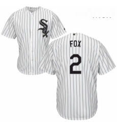 Mens Majestic Chicago White Sox 2 Nellie Fox Replica White Home Cool Base MLB Jersey