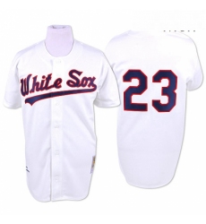 Mens Mitchell and Ness Chicago White Sox 23 Robin Ventura Replica White Throwback MLB Jersey