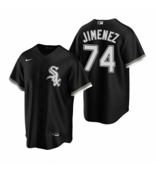 Mens Nike Chicago White Sox 74 Eloy Jimenez Black Alternate Stitched Baseball Jersey