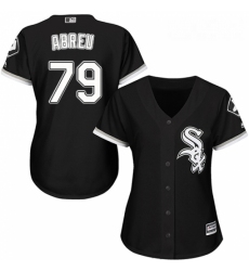 Womens Majestic Chicago White Sox 79 Jose Abreu Replica Black Alternate Home Cool Base MLB Jersey