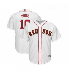 Youth Boston Red Sox 10 David Price Authentic White 2019 Gold Program Cool Base Baseball Jersey