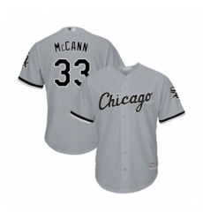 Youth Chicago White Sox 33 James McCann Replica Grey Road Cool Base Baseball Jersey 