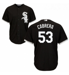 Youth Majestic Chicago White Sox 53 Welington Castillo Replica Black Alternate Home Cool Base MLB Jersey 