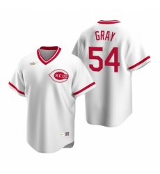 Mens Nike Cincinnati Reds 54 Sonny Gray White Cooperstown Collection Home Stitched Baseball Jersey