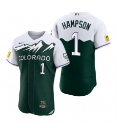 Men Nike Nike Colorado Rockies #1 Garrett Hampson City Connect Stitched Flex Base Baseball Jersey