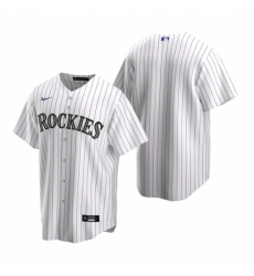 Mens Nike Colorado Rockies Blank White Home Stitched Baseball Jersey