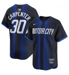 Men Detroit Tigers 30 Kerry Carpenter 2024 Navy City Connect Cool Base Limited Stitched Jersey