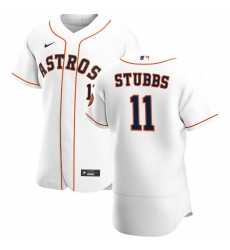 Men Houston Astros 11 Garrett Stubbs Men Nike White Home 2020 Flex Base Player MLB Jersey