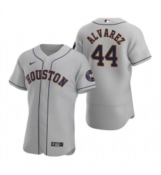 Men Houston Astros 44 Yordan Alvarez Gray Flex Base Stitched Jersey