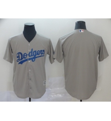 Dodgers Blank Gray Cool Base Jersey