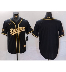 Men Los Angeles Dodgers Blank Black Gold World Series Champions Cool Base Stitched Baseball Jersey