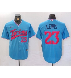 Men Minnesota Twins 23 Royce Lewis Blue Cool Base Stitched Jersey