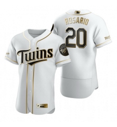 Minnesota Twins 20 Eddie Rosario White Nike Mens Authentic Golden Edition MLB Jersey