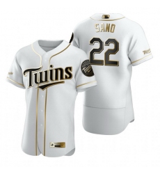 Minnesota Twins 22 Miguel Sano White Nike Mens Authentic Golden Edition MLB Jersey