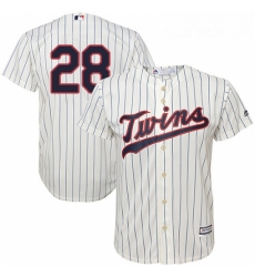 Youth Majestic Minnesota Twins 28 Bert Blyleven Replica Cream Alternate Cool Base MLB Jersey