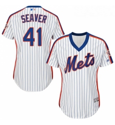 Womens Majestic New York Mets 41 Tom Seaver Replica White Alternate Cool Base MLB Jersey