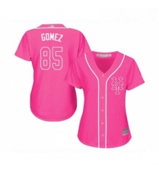 Womens New York Mets 85 Carlos Gomez Authentic Pink Fashion Cool Base Baseball Jersey 