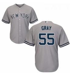 Youth Majestic New York Yankees 55 Sonny Gray Authentic Grey Road MLB Jersey 