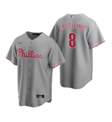 Men Philadelphia Phillies 8 Nick Castellanos Red Cool Base Stitched Jerse