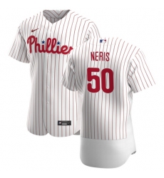 Philadelphia Phillies 50 Hector Neris Men Nike White Home 2020 Authentic Player MLB Jersey