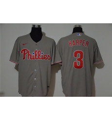 Phillies 3 Bryce Harper Gray 2020 Nike Cool Base Jersey