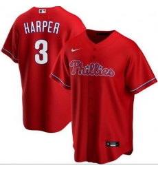 Phillies 3 Bryce Harper Red 2020 Nike Cool Base Jersey