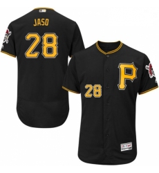 Mens Majestic Pittsburgh Pirates 28 John Jaso Black Alternate Flex Base Authentic Collection MLB Jersey