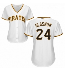 Womens Majestic Pittsburgh Pirates 24 Tyler Glasnow Authentic White Home Cool Base MLB Jersey 