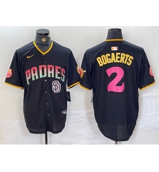 Men San Diego Padres 2 Xander Bogaerts Black Cool Base Stitched Baseball Jersey 1