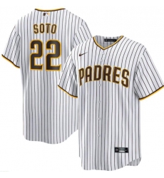 Men's San Diego Padres Juan Soto Nike White Brown Home Cool Base Player Jersey