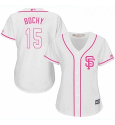 Womens Majestic San Francisco Giants 15 Bruce Bochy Replica White Fashion Cool Base MLB Jersey