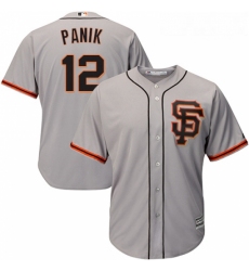 Youth Majestic San Francisco Giants 12 Joe Panik Authentic Grey Road 2 Cool Base MLB Jersey