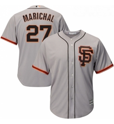 Youth Majestic San Francisco Giants 27 Juan Marichal Replica Grey Road 2 Cool Base MLB Jersey