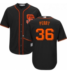 Youth Majestic San Francisco Giants 36 Gaylord Perry Replica Black Alternate Cool Base MLB Jersey