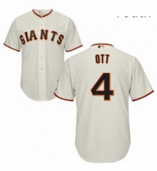 Youth Majestic San Francisco Giants 4 Mel Ott Authentic Cream Home Cool Base MLB Jersey