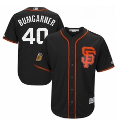 Youth Majestic San Francisco Giants 40 Madison Bumgarner Authentic Black 2017 Spring Training Cool Base MLB Jersey