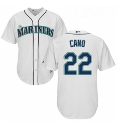 Youth Majestic Seattle Mariners 22 Robinson Cano Authentic White Home Cool Base MLB Jersey