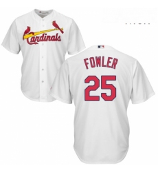 Mens Majestic St Louis Cardinals 25 Dexter Fowler Replica White Home Cool Base MLB Jersey