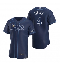 Men Tampa Bay Rays 4 Blake Snell Men Nike Navy Alternate 2020 Flex Base Team MLB Jersey