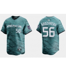 Men Tampa Bay Rays 56 Randy Arozarena Teal 2023 All Star Cool Base Stitched Baseball Jersey