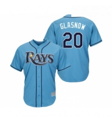 Youth Tampa Bay Rays 20 Tyler Glasnow Replica Light Blue Alternate 2 Cool Base Baseball Jersey 