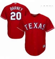 Youth Majestic Texas Rangers 20 Darwin Barney Authentic Red Alternate Cool Base MLB Jersey 