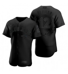 Blue Jays 12 Roberto Alomar Black Nike Flexbase Fashion Jersey