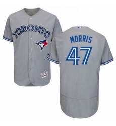 Mens Majestic Toronto Blue Jays 47 Jack Morris Grey Road Flex Base Authentic Collection MLB Jersey