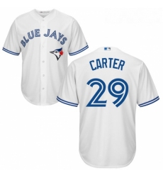 Youth Majestic Toronto Blue Jays 29 Joe Carter Authentic White Home MLB Jersey