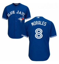 Youth Majestic Toronto Blue Jays 8 Kendrys Morales Authentic Blue Alternate MLB Jersey