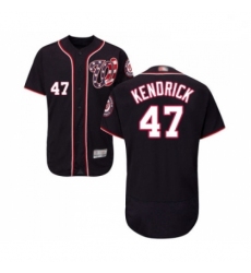 Mens Washington Nationals 47 Howie Kendrick Navy Blue Alternate Flex Base Authentic Collection MLB JerseyBaseb