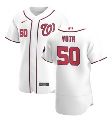 Washington Nationals 50 Austin Voth Men Nike White Home 2020 Authentic Player MLB Jersey